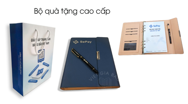 bộ quà tặng cao cấp 3 món nhận in số lượng ít theo yêu cầu